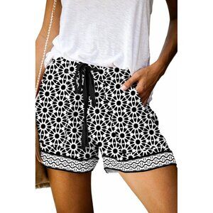 Womens Casual Drawstring Shorts Summer Elastic Waist Shorts